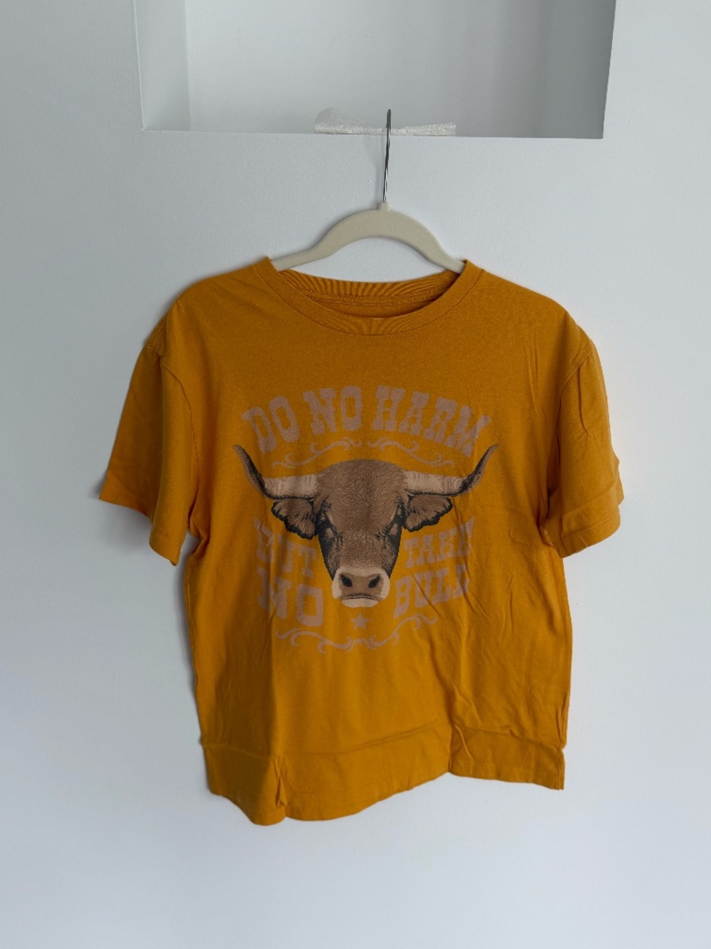 Lotus Fashion "Do No Harm But Take No Bull" T-Shirt in Orange